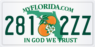 FL license plate 2812ZZ