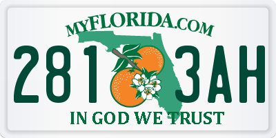 FL license plate 2813AH