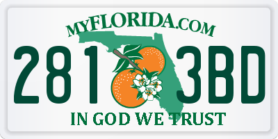FL license plate 2813BD