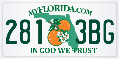 FL license plate 2813BG