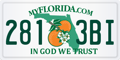 FL license plate 2813BI