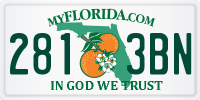 FL license plate 2813BN