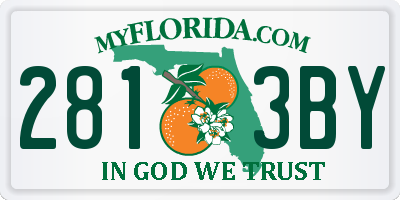 FL license plate 2813BY