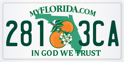 FL license plate 2813CA