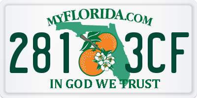 FL license plate 2813CF