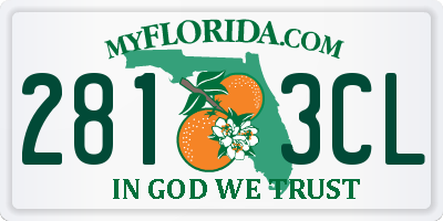 FL license plate 2813CL