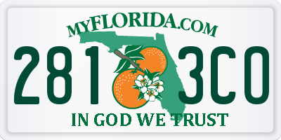 FL license plate 2813CO