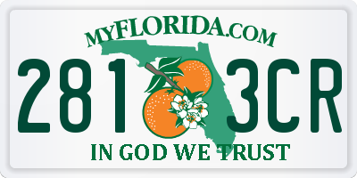 FL license plate 2813CR