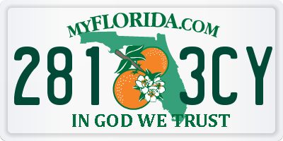 FL license plate 2813CY