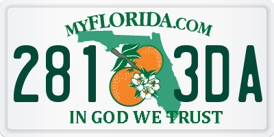 FL license plate 2813DA