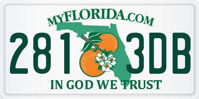 FL license plate 2813DB
