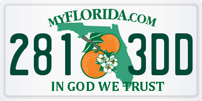 FL license plate 2813DD