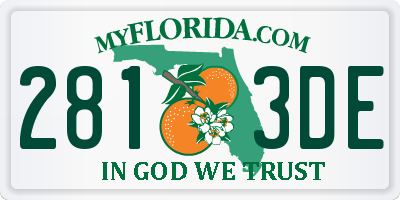 FL license plate 2813DE