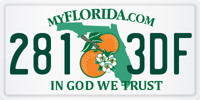 FL license plate 2813DF