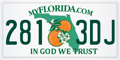 FL license plate 2813DJ