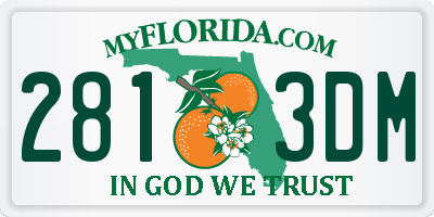 FL license plate 2813DM