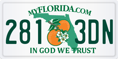 FL license plate 2813DN