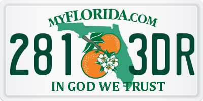 FL license plate 2813DR