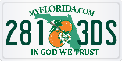 FL license plate 2813DS