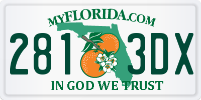 FL license plate 2813DX