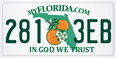 FL license plate 2813EB