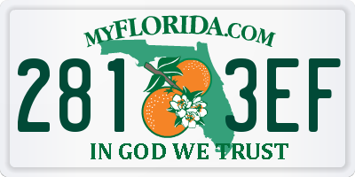 FL license plate 2813EF