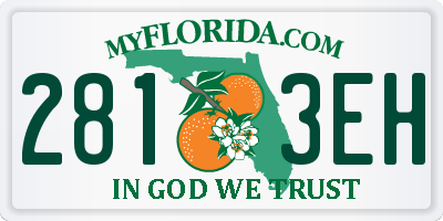 FL license plate 2813EH