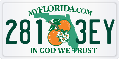 FL license plate 2813EY