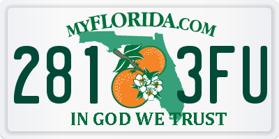 FL license plate 2813FU