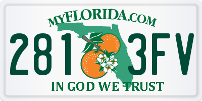 FL license plate 2813FV