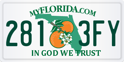 FL license plate 2813FY