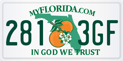 FL license plate 2813GF