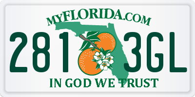 FL license plate 2813GL