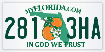 FL license plate 2813HA