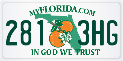 FL license plate 2813HG