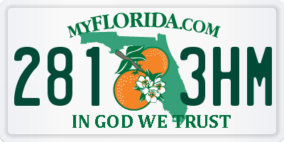 FL license plate 2813HM