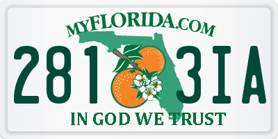 FL license plate 2813IA