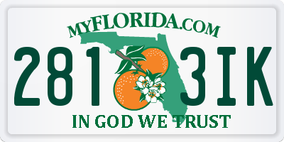 FL license plate 2813IK