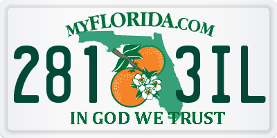 FL license plate 2813IL