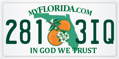 FL license plate 2813IQ