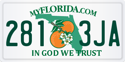 FL license plate 2813JA