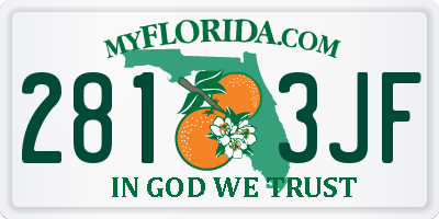 FL license plate 2813JF