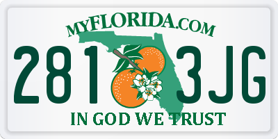 FL license plate 2813JG
