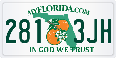 FL license plate 2813JH