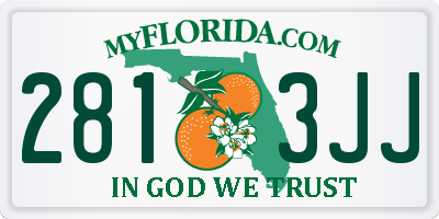 FL license plate 2813JJ