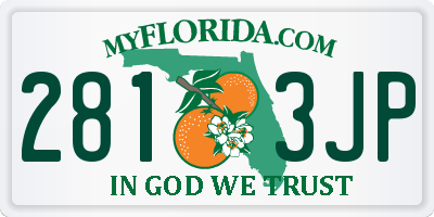 FL license plate 2813JP