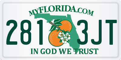 FL license plate 2813JT