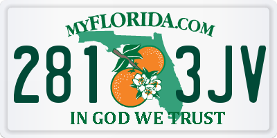 FL license plate 2813JV