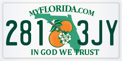 FL license plate 2813JY