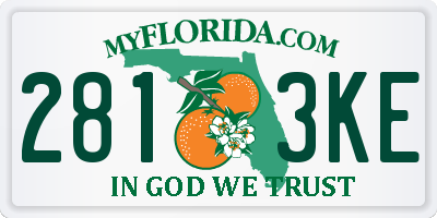 FL license plate 2813KE